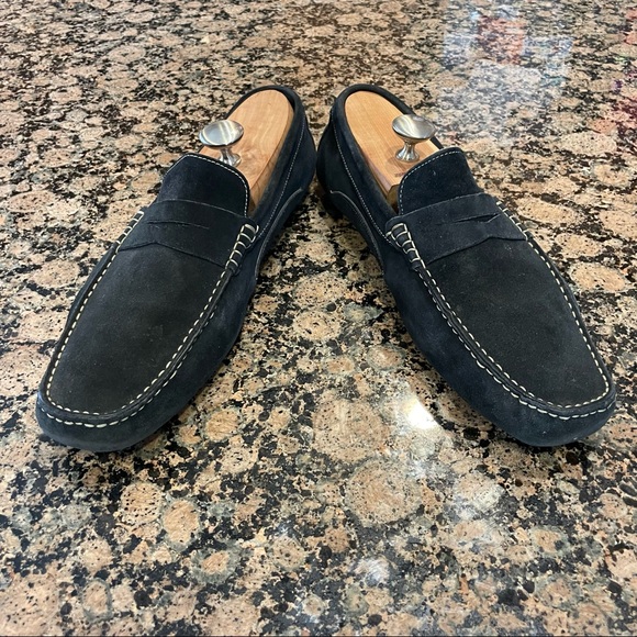 To Boot New York Suede Leather Driving Loafers - Picture 4 of 5